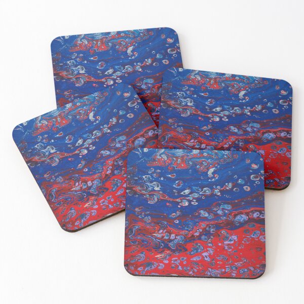 Item preview, Red Tide - Fluid acrilic painting designed and sold by YikosCastle.