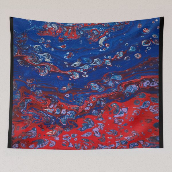 Item preview, Red Tide - Fluid acrilic painting designed and sold by YikosCastle.