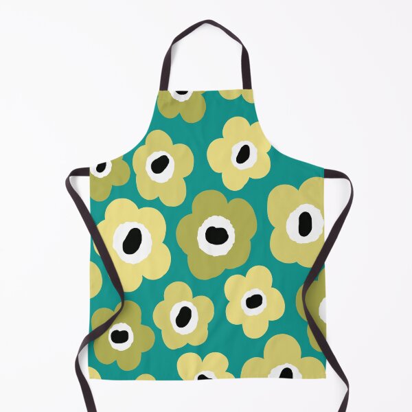 Item preview, Iconic Modern Scandinavian Flower Pattern in Gradient Green designed and sold by Deutschic.