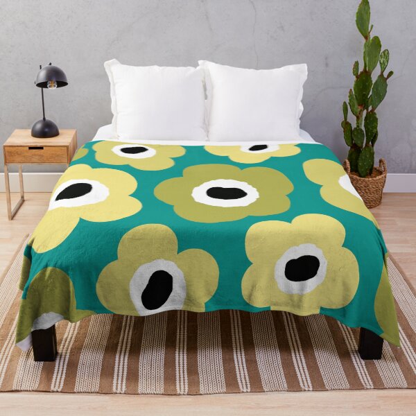 Item preview, Iconic Modern Scandinavian Flower Pattern in Gradient Green designed and sold by Deutschic.