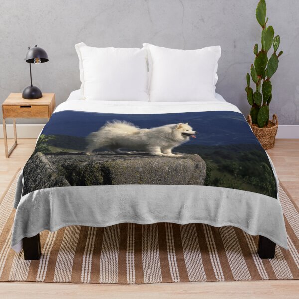 Item preview, Samoyed Standing on a Rock in France designed and sold by ScienceSource.