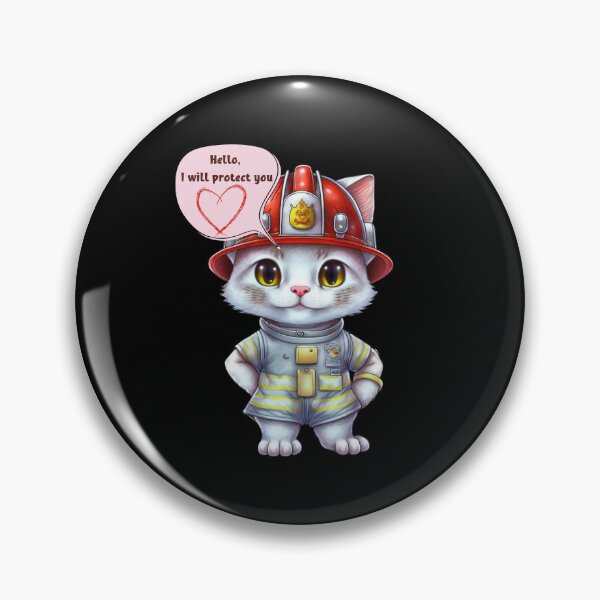 Item preview, Firefighter, i will protect you, cat designed and sold by HarriPaloma.