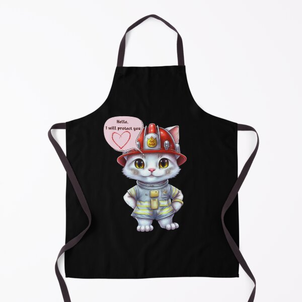 Item preview, Firefighter, i will protect you, cat designed and sold by HarriPaloma.
