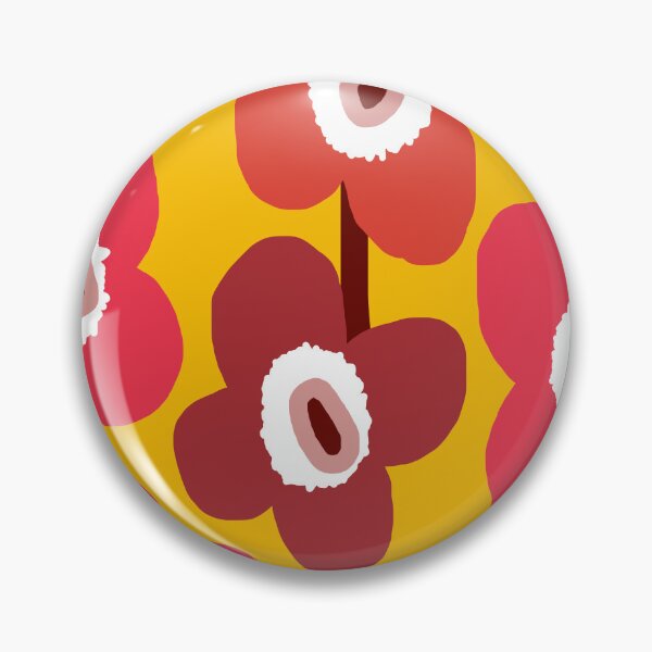 Item preview, Iconic Retro Scandinavian Floral Pattern in Yellow and Pink designed and sold by Deutschic.