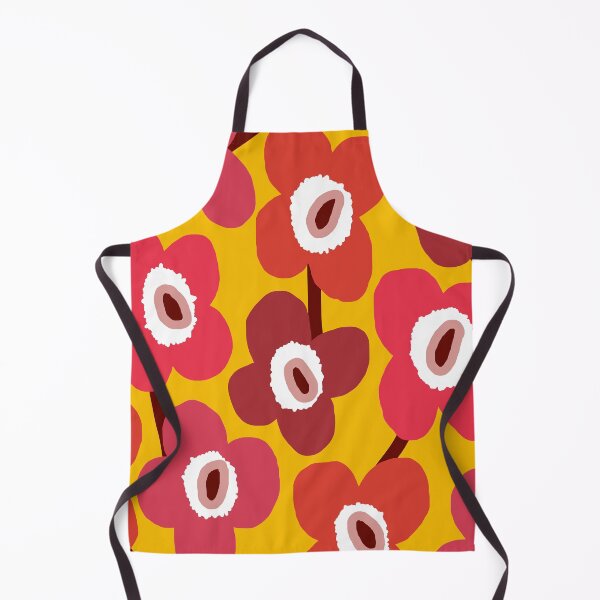 Item preview, Iconic Retro Scandinavian Floral Pattern in Yellow and Pink designed and sold by Deutschic.