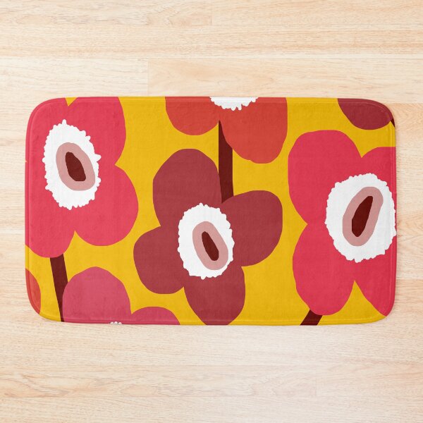 Item preview, Iconic Retro Scandinavian Floral Pattern in Yellow and Pink designed and sold by Deutschic.