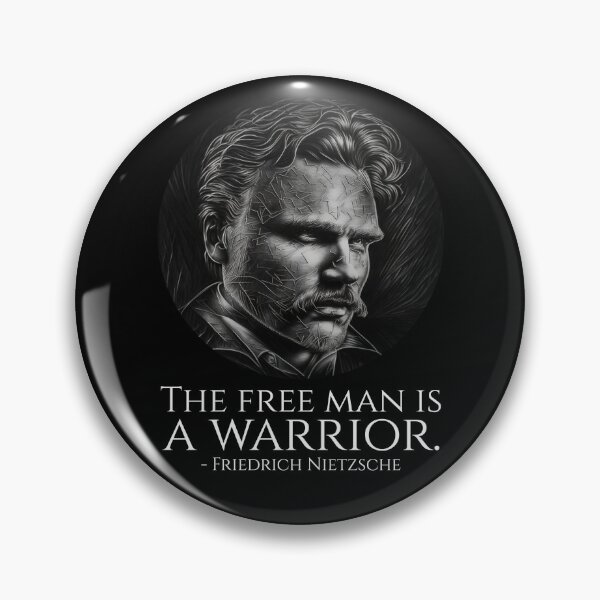 Item preview, Friedrich Nietzsche Quote - The Free Man Is A Warrior. - Philosophy designed and sold by Styrman.