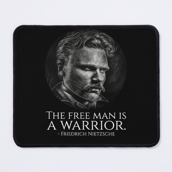Item preview, Friedrich Nietzsche Quote - The Free Man Is A Warrior. - Philosophy designed and sold by Styrman.