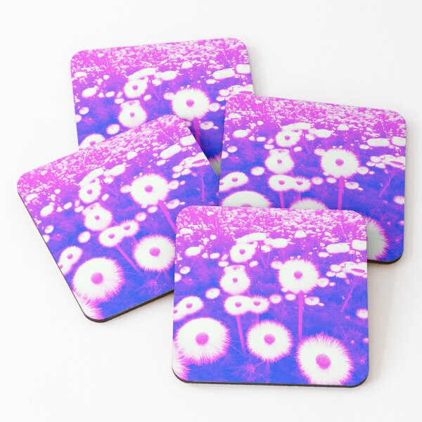 Item preview, White and Pink Abstract Dandelions designed and sold by asurtiumgreen.