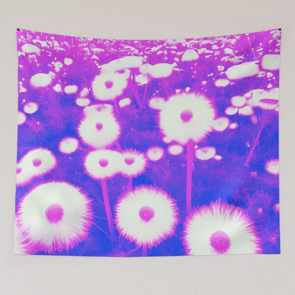 Item preview, White and Pink Abstract Dandelions designed and sold by asurtiumgreen.