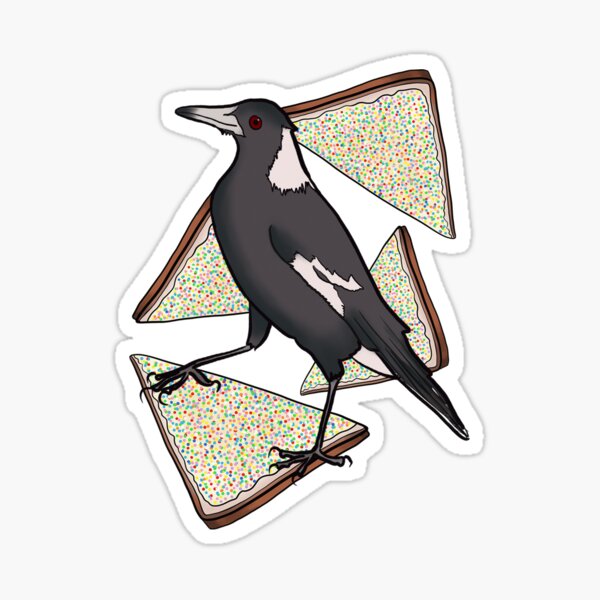 Lone Magpie and Fairy Bread Sticker
