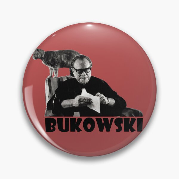 Item preview, Charles Bukowski and cat (with name) designed and sold by planet99design.