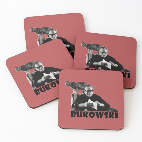 Item preview, Charles Bukowski and cat (with name) designed and sold by planet99design.
