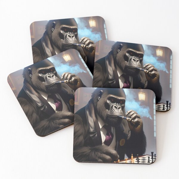 Item preview, Gorilla Playing Chess  designed and sold by AYACHI90.