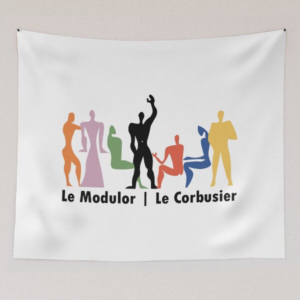Item preview, Le Corbusier colourful gathering with text - Architecture designed and sold by SLGA-Designs.