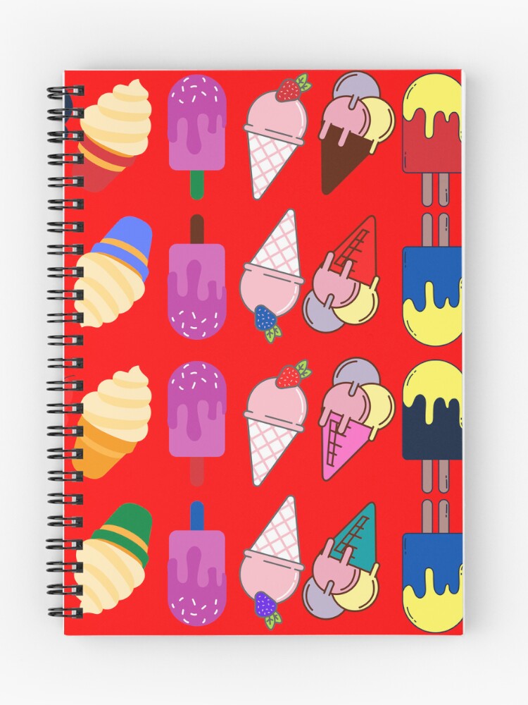 Thumbnail 1 of 3, Journal, Ice Cream Flavour Red Background designed and sold by DesignMore21.