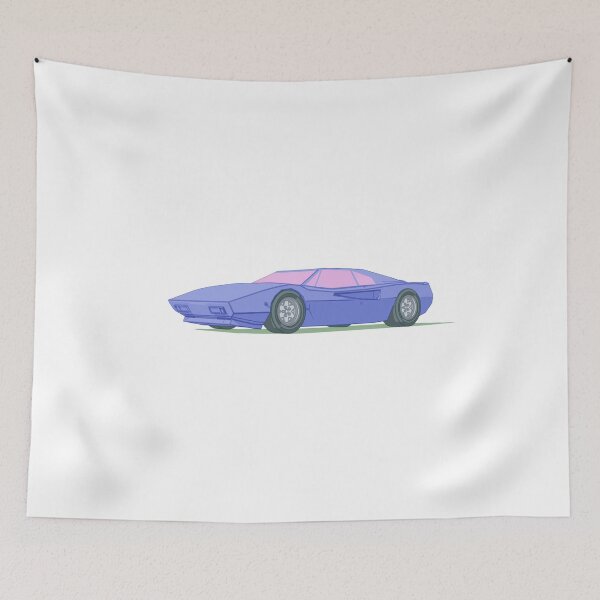 Item preview, Blue Vaporwave Sportscar designed and sold by Gravedrinker.
