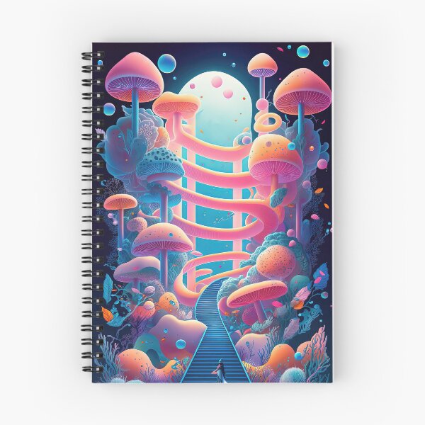 Item preview, Stairway to Mushroom Paradise, Psychedelic Sumptuous and Gorgeous Fantasy Image - Very High Resolution - Original Artwork designed and sold by CloudofKnowing.