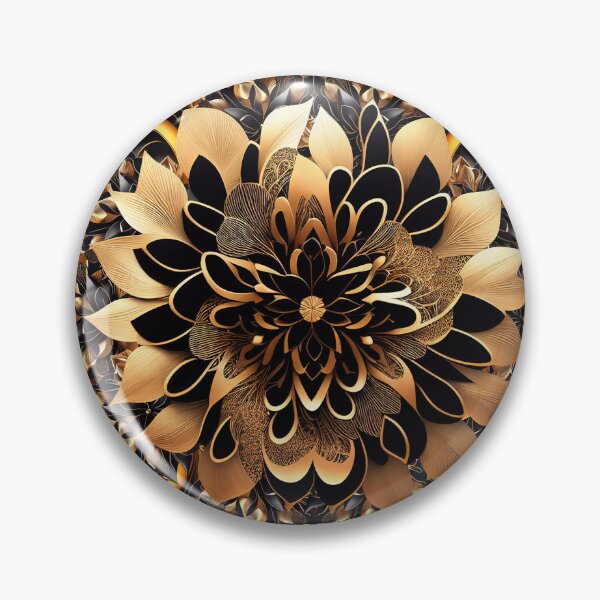 Item preview, Elegant Luxury Golden Floral Abstract Art designed and sold by SyanArt.