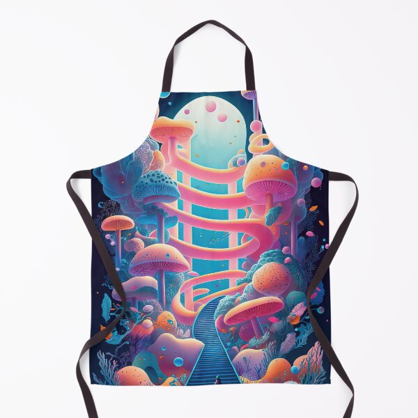 Item preview, Stairway to Mushroom Paradise, Psychedelic Sumptuous and Gorgeous Fantasy Image - Very High Resolution - Original Artwork designed and sold by CloudofKnowing.