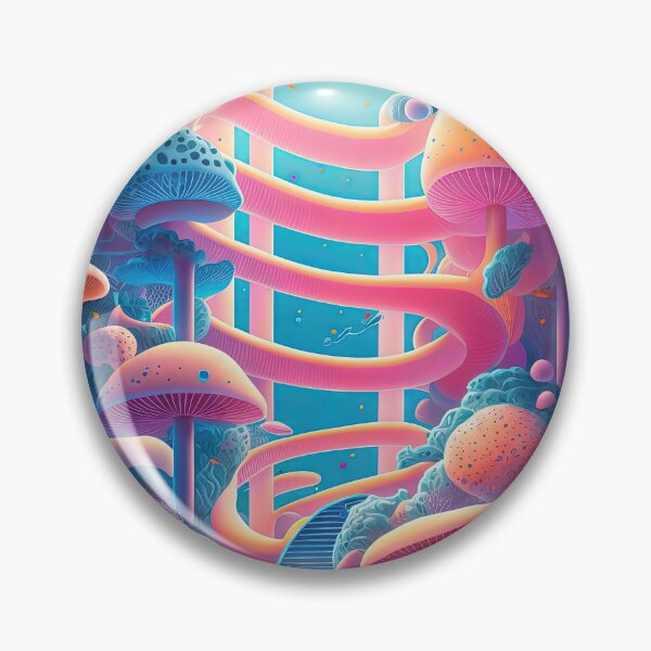 Item preview, Stairway to Mushroom Paradise, Psychedelic Sumptuous and Gorgeous Fantasy Image - Very High Resolution - Original Artwork designed and sold by CloudofKnowing.