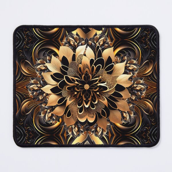 Item preview, Elegant Luxury Golden Floral Abstract Art designed and sold by SyanArt.