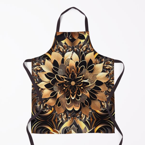Item preview, Elegant Luxury Golden Floral Abstract Art designed and sold by SyanArt.