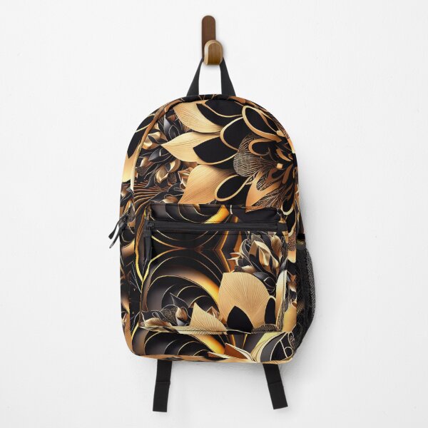 Item preview, Elegant Luxury Golden Floral Abstract Art designed and sold by SyanArt.