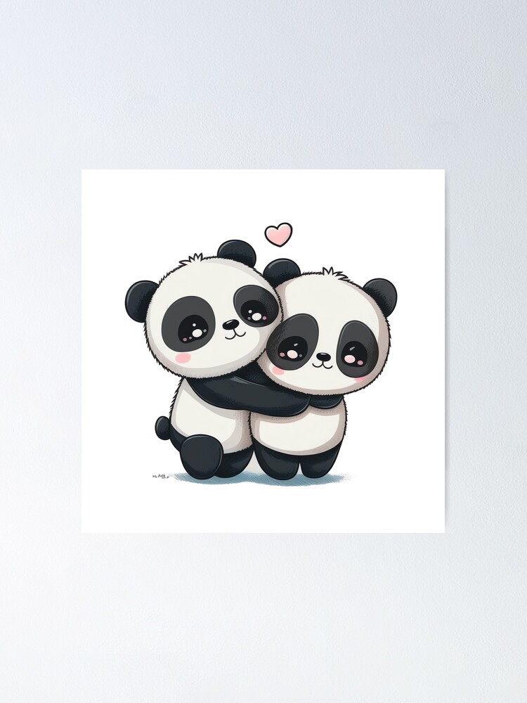 Kawaii cute chibi love panda Poster by ChibiInstant