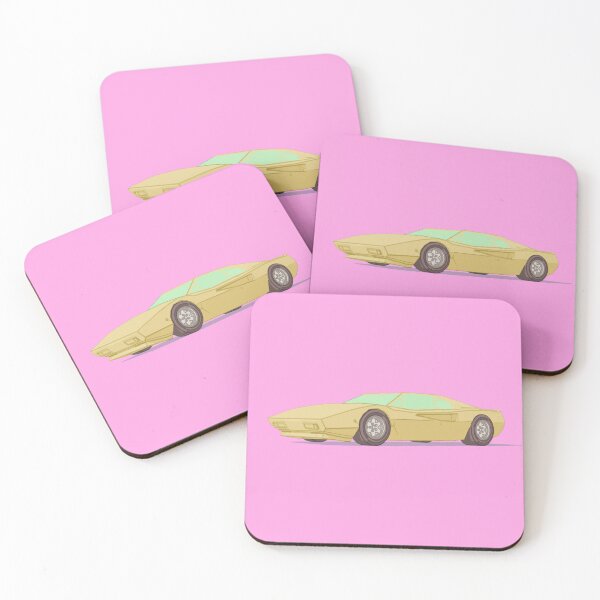 Item preview, Yellow Vaporwave Sportscar designed and sold by Gravedrinker.