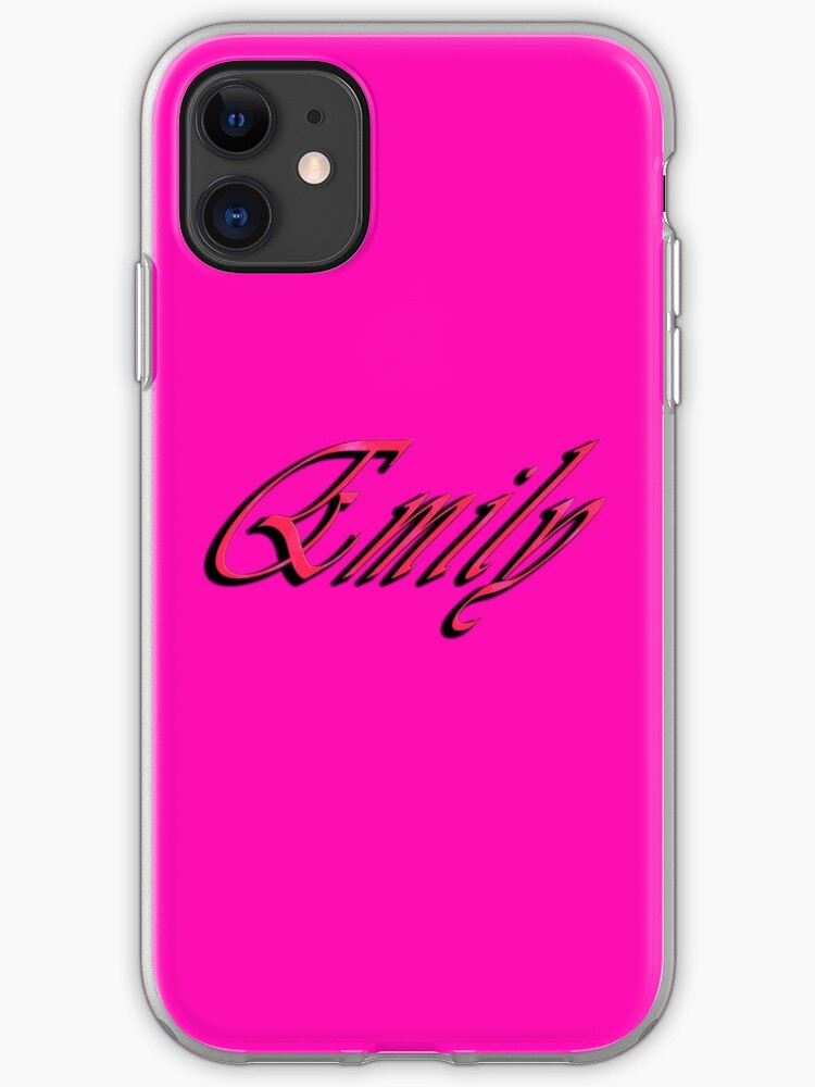 Emily Pink Cursive Girls Name Logo Iphone Case Cover By A Work