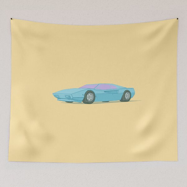 Item preview, Turquoise Vaporwave Sportscar designed and sold by Gravedrinker.