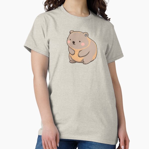 Vista previa del artículo con la obra «Los wombat son como grandes bolas peludas», diseñado y vendido por CutePlanetEarth.