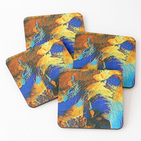 Item preview, Cobalt Gold, Bronze and Copper Abstract Art designed and sold by oz10.