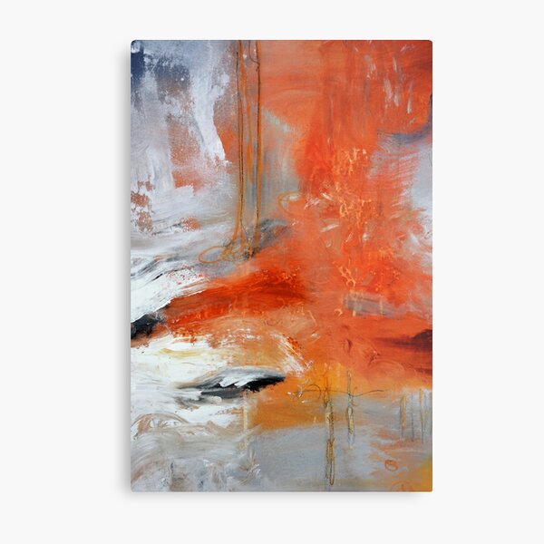 Aperçu de l'œuvre Impression abstraite rouge orange créée et vendue par AndradaArt.