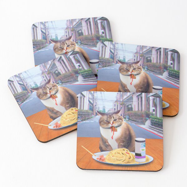 Item preview, Cat Eating Spaghetti designed and sold by sarahaviv.