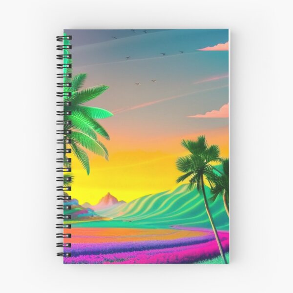 Item preview, Colorful palm tree landscape under a breathtaking sunset designed and sold by Kluckies.