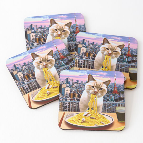 Item preview, Cat Eating Spaghetti designed and sold by sarahaviv.