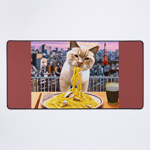 Item preview, Cat Eating Spaghetti designed and sold by sarahaviv.