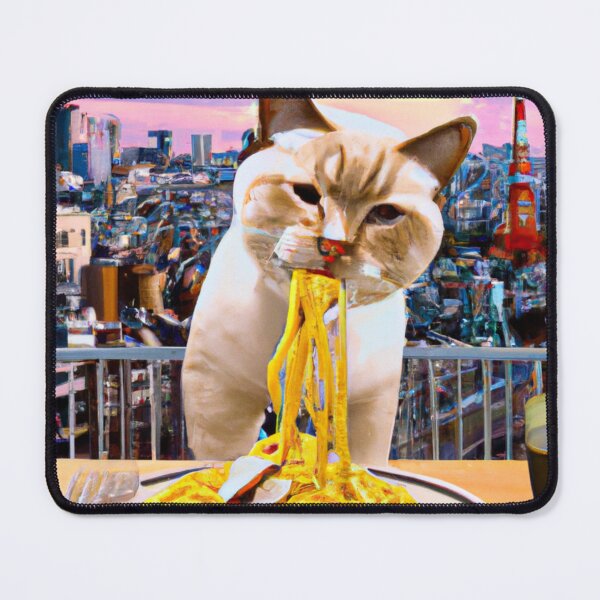 Item preview, Cat Eating Spaghetti designed and sold by sarahaviv.