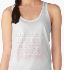 Integers from one to thirty-five together with points whose numbers are equal to the numbers shown Women's Tank Top