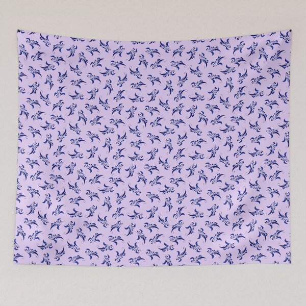 Item preview, Blue twig on a transparent background Petrykivka Bright Floral Print, Plant Print for your creativity, for printing on things, on fabric designed and sold by Sunflower-7.