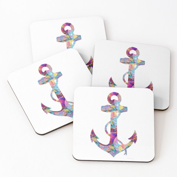 Item preview, Colorful Enchanted Anchor Art Nautical Boating Artwork designed and sold by Sharon Cummings Art.