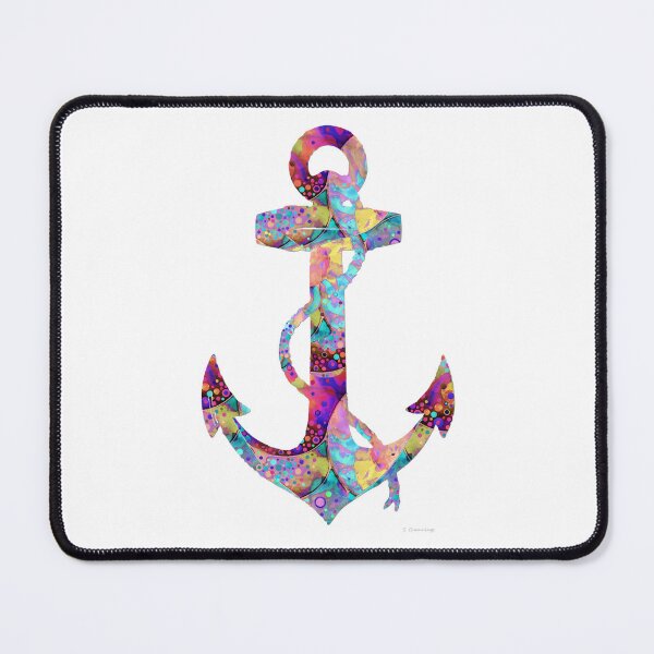 Item preview, Colorful Enchanted Anchor Art Nautical Boating Artwork designed and sold by Sharon Cummings Art.