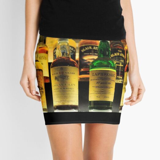 Collection of Whisky Bottles Mini Skirt