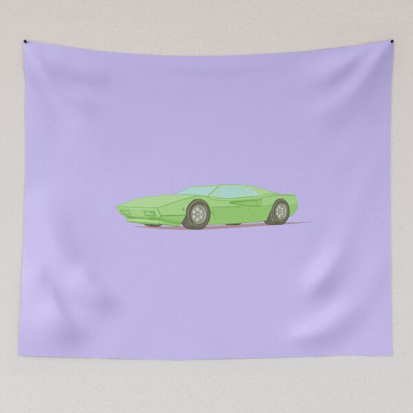 Item preview, Green Vaporwave Sportscar designed and sold by Gravedrinker.