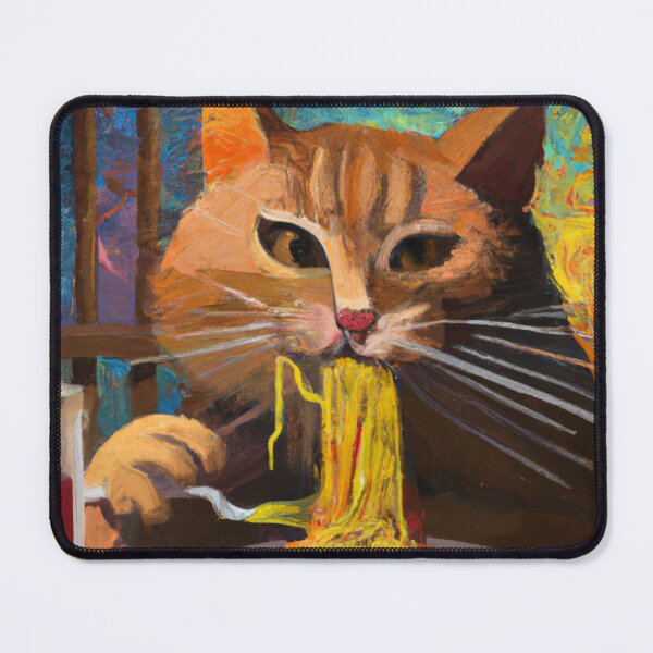 Item preview, Cat Eating Spaghetti designed and sold by sarahaviv.