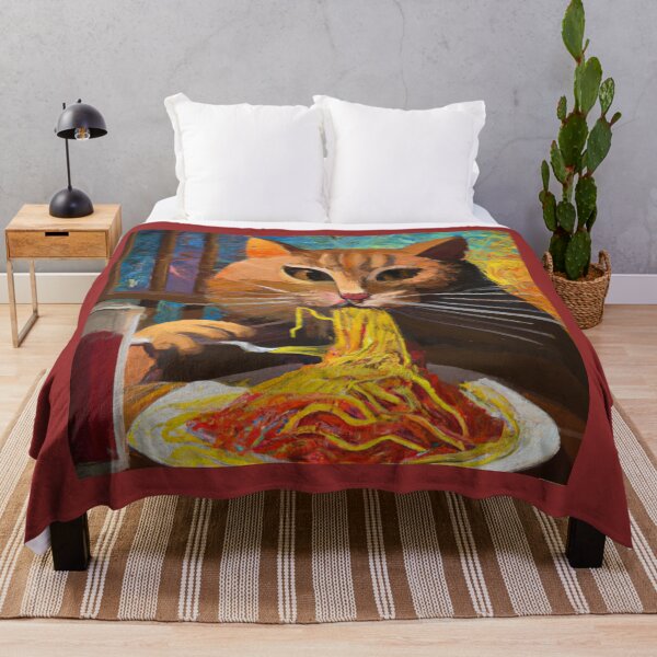 Item preview, Cat Eating Spaghetti designed and sold by sarahaviv.