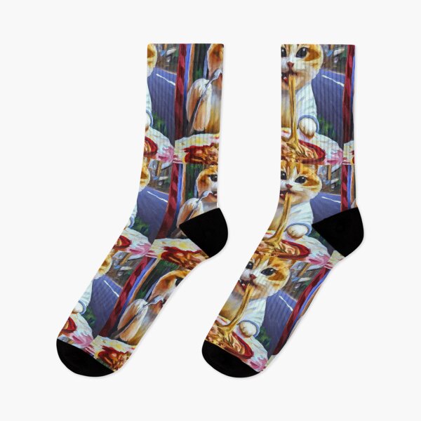 Item preview, Cat Eating Spaghetti designed and sold by sarahaviv.