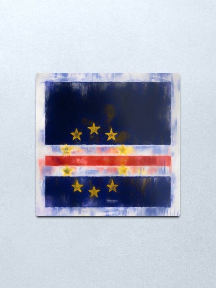 Alternate view of Cape Verde Flag Reworked No. 2, Series 1 Metal Print